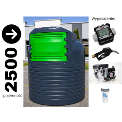 Zbiornik Dwupłaszczowy FORTIS 2500 EcoTank do paliwa PIUSI K24 Panther