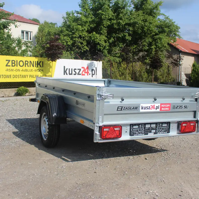 Przyczepka Samochodowa ZASŁAW 235SU Uchylna skrzynia 233x132