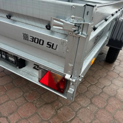 Przyczepka Samochodowa ZASŁAW 300SU Uchylna skrzynia 300x150