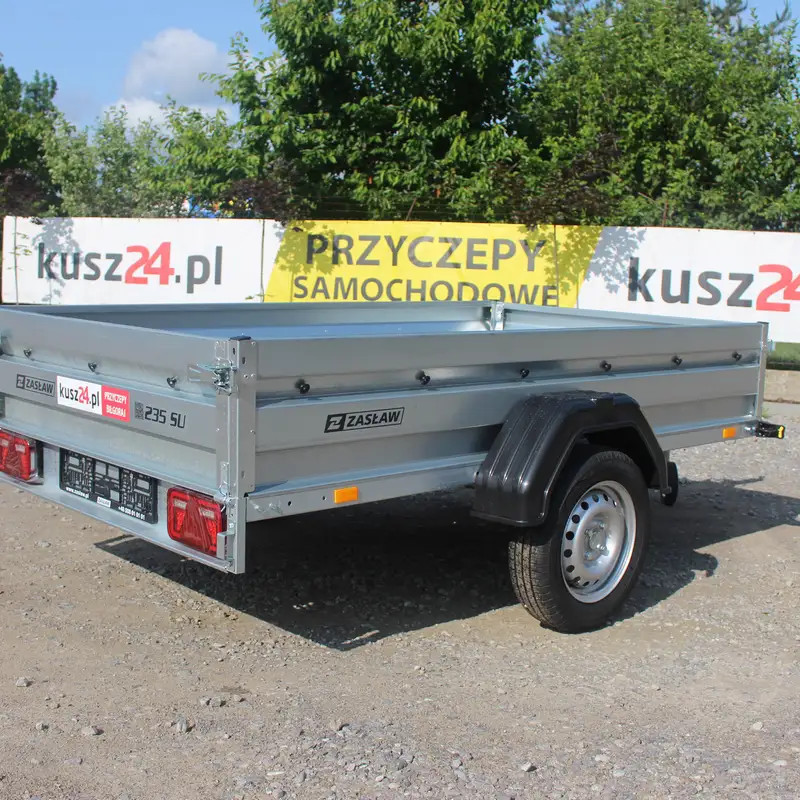 Przyczepka Samochodowa ZASŁAW 235RS Uchylna skrzynia 233x132
