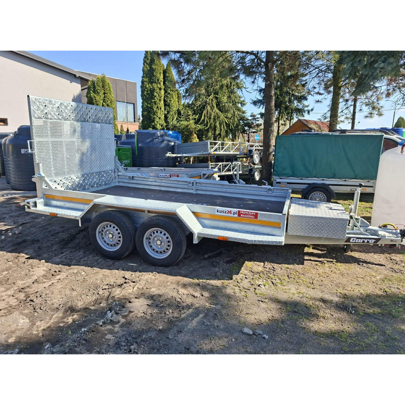 CARRO 350x180 DMC 3500 pod minikoparkę, walec - trap, 2-osiowa Przyczepka samochodowa
