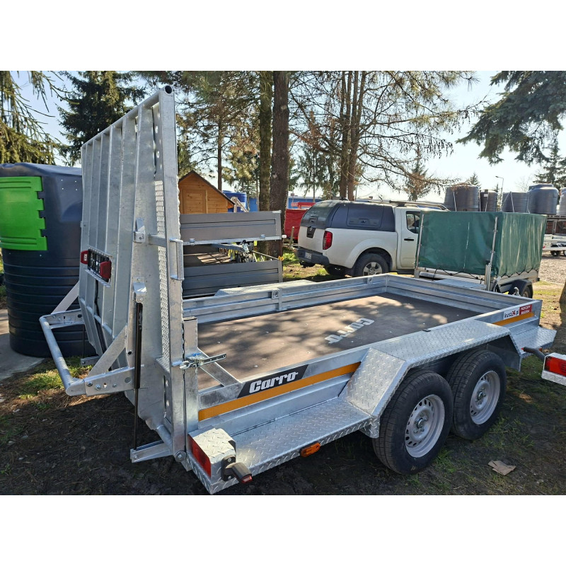 CARRO 350x180 DMC 3500 pod minikoparkę, walec - trap, 2-osiowa Przyczepka samochodowa