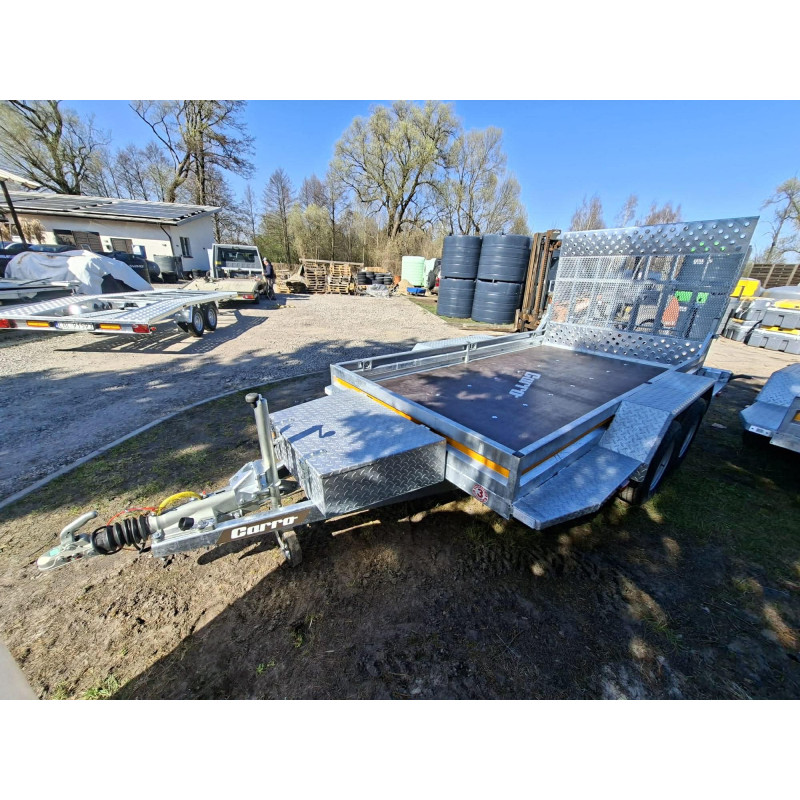 CARRO 350x180 DMC 3500 pod minikoparkę, walec - trap, 2-osiowa Przyczepka samochodowa
